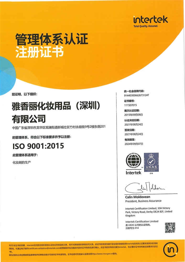 ISO9001：2015 中文